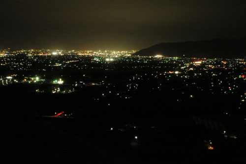 勝沼町ぶどうの丘からの夜景