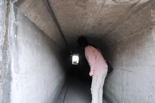 東名高速をくぐるトンネル