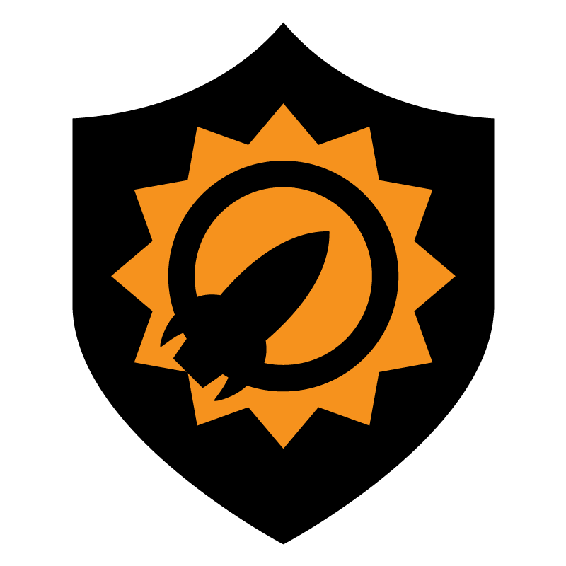 トランターの紋章「宇宙船と太陽」